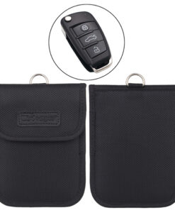 RFID Key Fob Protector, Wisdompro® RF Signal Shielding Pouch Bag for Car Key  FOB (Black)