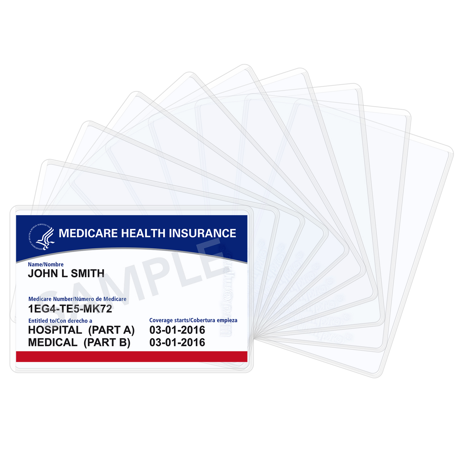  Customer reviews: MaxGear New Medicare Card Holder Protector  Sleeves 6 Pack, 12 Mil Clear PVC Water Resistant for New Medicare Card,  Business Cards, Social Security Card Protector