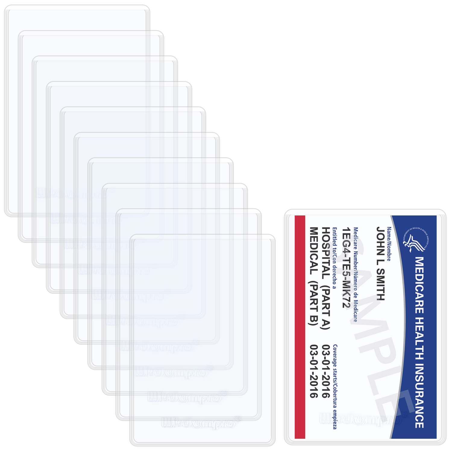  Customer reviews: MaxGear New Medicare Card Holder Protector  Sleeves 6 Pack, 12 Mil Clear PVC Water Resistant for New Medicare Card,  Business Cards, Social Security Card Protector