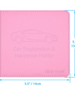 NOGIS Car Registration and Insurance Holder Registration and Insurance Card  Holder Car Essentials for Women Car Insurance and Registration Card Holder  Men Pink Car Essentials (Bling Pink) 